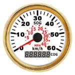 Universal 0-60km/h 0-40MPH Motorcycle White Round Odometer Speedometer Speed Meter Gauge