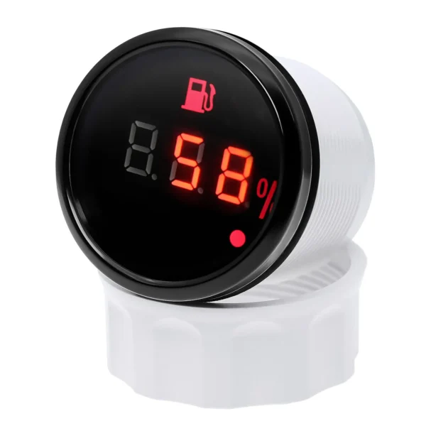 2-1/16 52 mm High Quality Stainless Steel Rim Black Face Rim Marine Yacht Boat Ship Waterproof Fuel Level Gauge