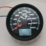 Analog and 316 Stainless Steel Rim LED Display 80 Mph Speedometer Gauge with GPS Sensor - Image 3