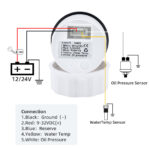 2'' 52MM 3 in 1 Gauge Boat Car Water Temp Oil Pressure PSI Voltage With Sender - Image 5