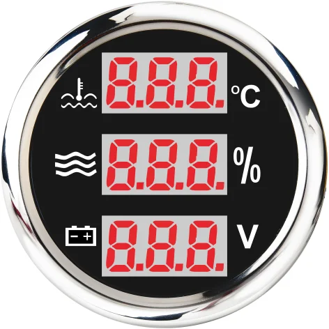 52mm Digital Car 3-in-1 Multi-Functional Water Temp /Water level /Voltmeter Gauge 9-32V