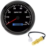 110mm Tachometer 0-7000RPM Gauge LCD Tacho Hour Meter 7 Colors LED for Car Boat