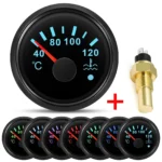 52mm Car Boat Water Temp 40-120?? Temperature Gauge 7 Colors LED M14 Sensor