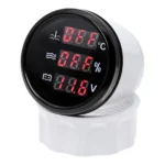 2 52mm 3 in 1 Digital Gauge Water Temp Water Level Voltmeter for Boat Car Truck - Image 4