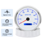 110mm Waterproof GPS Speedometer 160MPH Tachometer 8000RPM 2 Gauge SET for Boat - Image 6