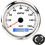 85mm Waterproof GPS Speedometer 0-160MPH Gauge 7 Colors LED for Motorcycles Boat