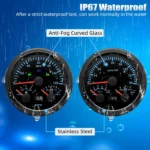 3in1 GPS Speedometer Fuel Gauge Voltmeter 3in1 Tachometer Oil Pressure Gauge Water Temperature 7 Color for Marine Car Auto - Image 5