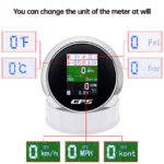 85mm Multi-function Gauge Car Marine GPS Speed Odometer Tacho Oil Temp Pressure - Image 4