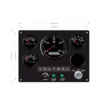 Hot Sale Marine Engine Instrument Gauge Panel Truck 5 Gauge Dash Cluster Panel Set White - Image 2