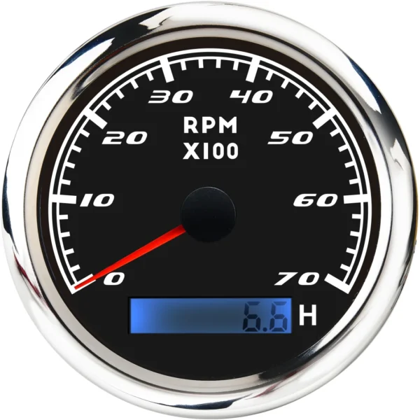 Universal Hour Meter Programmable 85mm Tachometer 7000 RPM Gauge for Truck Motorcycle Bus