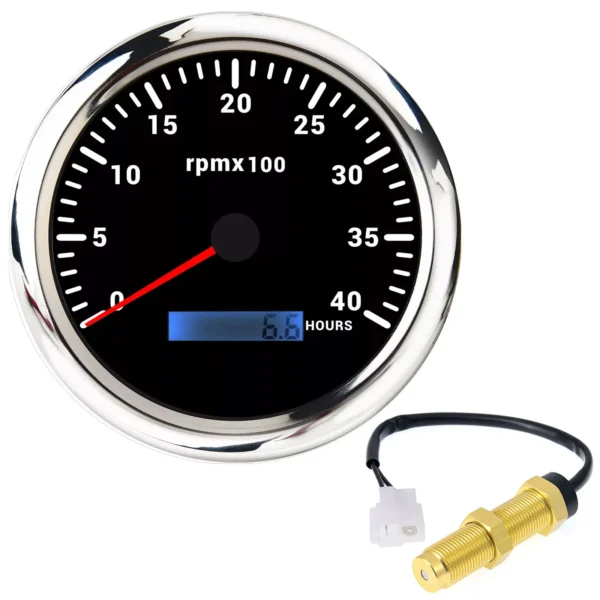 110mm Digital Tachometer Gauge LCD Tacho Hour Meter 0-4000RPM for Car Boat Truck