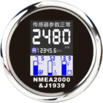 Custom NMEA 2000 RPM 85mm Digital TFT-LCD Display 4 in 1 Multifunction Gauge Speedometer Tachometer - Image 3