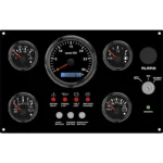 Custom Engine Combination Control Panel DC 12V/24V 5 Gauge Switch Panel With Water Gauge for Boat Marine
