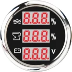 52mm Digital 3 in 1 Multi-Functional Tachometer Oil Pressure Water Temp Gauge