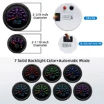 7 Gauge Set 85mm GPS Speedometer 80MPH 120KMH Tacho 8000RPM Fuel Level Oil Pressure Water Temp Volt Trim Gauge With Sensor - Image 4