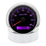 4000 RPM Black 7 Digital Backlights 85mm Diesel Tachometer RPM Gauge REV Counter With Hour Meter - Image 3