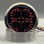 Black Silver Boat 4 in 1 Gauge Marine Fuel Level Voltmeter Water Temperature Gauge Oil Pressure Gauge - Image 6
