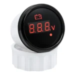 DC Volt Meter 12V 24V Waterproof Boat Marine Motorcycle UTV Car Low Voltage Round Voltmeter LED Digital Display - Image 2