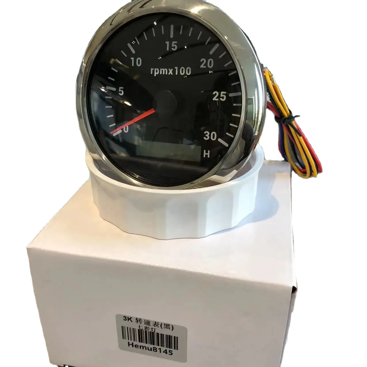 Hdd14bbd0b5524ba2b6f17067283bd29dV.webp 2024 High Quality Auto Parts Diesel 3000 RPM Tachometer 85mm Analog  Marine Tachometer Gauge - Image 1
