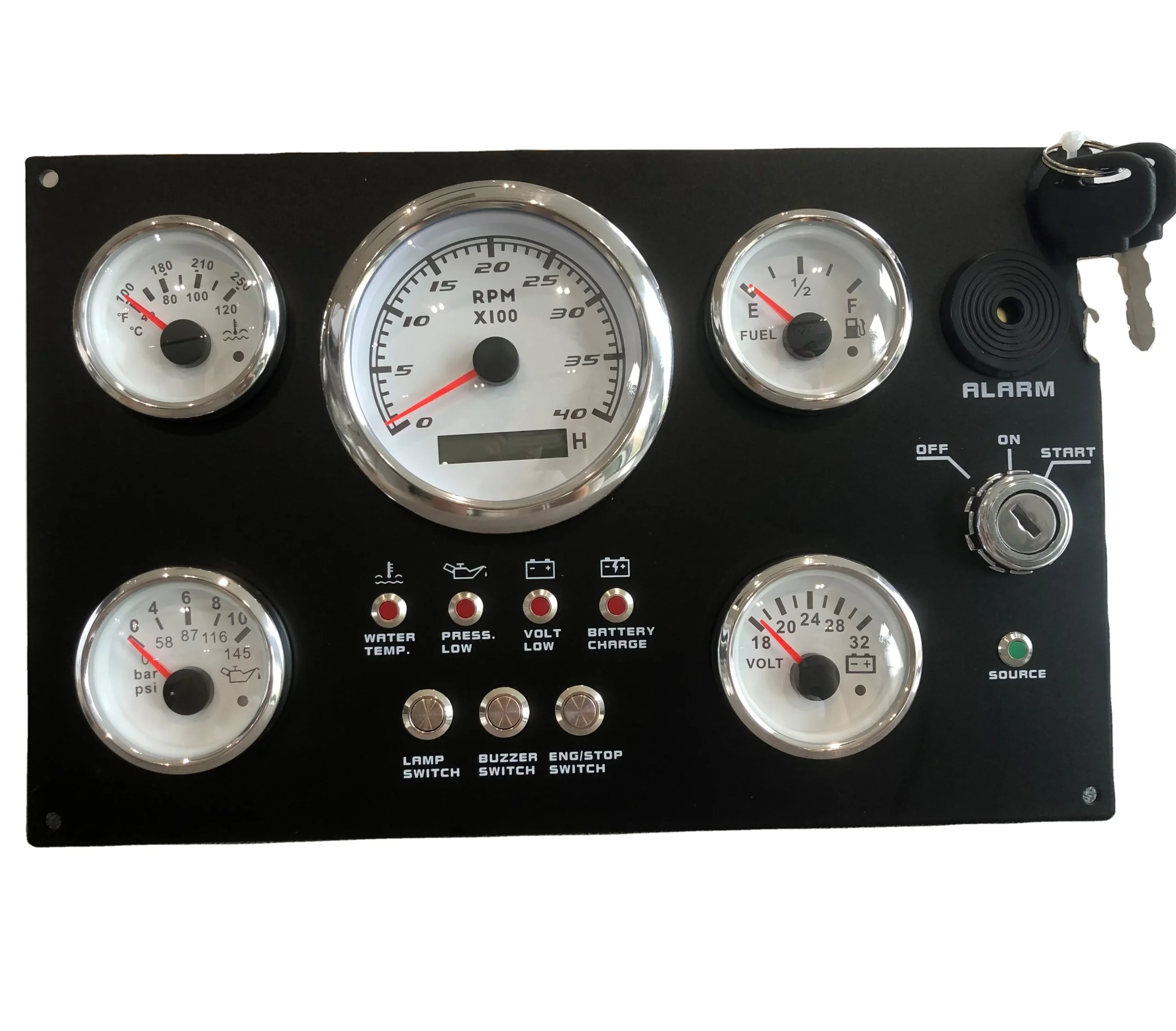 Hdd1feeecd8f746069e773bdbbf50eb99a.webp 24V White Waterproof Marine Instrument Panel Boat Instrument Panel - Image 1