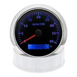 4000 RPM Black 7 Digital Backlights 85mm Diesel Tachometer RPM Gauge REV Counter With Hour Meter - Image 5