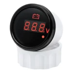 DC Volt Meter 12V 24V Waterproof Boat Marine Motorcycle UTV Car Low Voltage Round Voltmeter LED Digital Display - Image 3