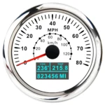 85 mm GPS Speedometer Odometer Waterproof for Car Boat Truck Black Double Dial 80 MPH 7 Color LED Included GPS Sensor - Image 5