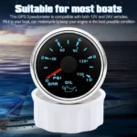 52MM Car Boat Oil Pressure Gauge 0-10 Bar 0-150Psi 7 Colors Backlight Waterproof - Image 3