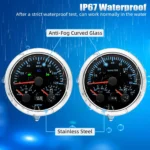 GPS Speedometer Fuel Gauge Voltmeter Tachometer Oil Pressure Gauge  Water Temperature 85mm Boat Gauge Set for Marine Car Auto - Image 5