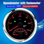 52mm 3 In1 Kit (Volt Meter+Water Temp+Oil Pressure Meter) and 85mm GPS Speedometer With Tachometer - Image 3