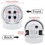 3 Gauge Set 85mm GPS Speedometer 0-60MPH Tachometer Fuel/Temp/Oil Pressure/Volt - Image 6