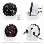 3 Gauge Set 85mm Boat GPS Speedometer 80MPH with Tachometer Fuel Oil Press Volt - Image 4