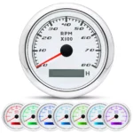 85mm 6 Gauge Set GPS Speedometer 0-60MPH Tachometer Waterproof Fuel  Level Water Temp Volt Meter Oil Pressure with Sender Sensor - Image 2