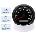 3 Gauge Set 85mm GPS Speedometer 0-200MPH Tacho Fuel Water Temp Oil Pres Voltage - Image 6
