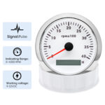 3 Gauge Set 85mm GPS Speedometer 0-80 MPH Tachometer Fuel/Temp/Oil Pressure/Volt - Image 6