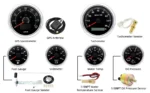 6 Gauge Set 85mm GPS Speedometer 160MPH Tacho&52mm Fuel/Oil/Temp/Volt Gauge - Image 5