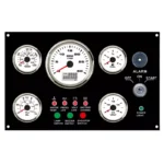 Marine Engine Instrument Gauge Panel Truck 5 Gauge Dash Cluster Panel Set White.Black. Compatible All Vessels - Image 6