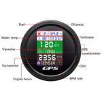 85mm 6In 1 Multi-function Gauge Car Marine GPS Speedometer Tacho Oil Temp Press - Image 4