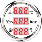 52mm OBD2 Ultra Boost Water Temp Gauge Mount Booster Voltage Liquid Display Dash Meter - Image 2