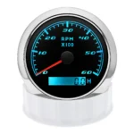 Tachometer RPM Gauge With LED Hour Meter 0-6000RPM 12V/24V With 7 Backlight