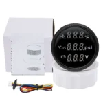 52mm 3in 1 Multi-Function Digital Gauge Voltmeter Water Temp Oil Pressure With Alarm 9-32V - Image 5