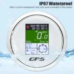 85MM Waterproof GPS Speedometer Odometer Gauge White for Boat Car Truck - Image 5