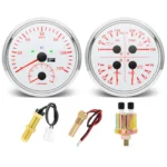 2 Gauge Set 110mm GPS Speedometer Tachometer 0-120MPH & 4in 1 Gauge with Senders - Image 2