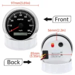 6 Gauge Set 85mm GPS Speedometer 80MPH Tacho 6000RPM Gauge for Boat - Image 6