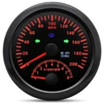 85MM Black GPS Speedometer 200MPH with Tachometer 8000RPM Gauge for Boat Car ATV