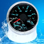 52mm 12/24V Black Face 7 Color Oil Pressure Gauge Meter for Boat Vehicle Marine Yacht Tank Indicator with Factory Price - Image 6