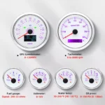 85MM GPS Speedometer 120MPH&Tacho 8000RPM & 52mm Fuel Level Oil Pressure Water Temp Volt Gauge With Sensor - Image 3