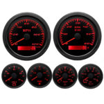 6 Gauge Set 85mm GPS Speedometer 0-120MPH Tachometer Fuel Level Gauge for Boat