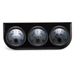 Gauge Chrome Car Gauge Holder 3 in 1 Kit (Oil Temp + Water Temperature + Volts) Triple Car Meter Dashboard - Image 6