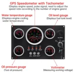 300*190mm Waterproof 12V/24V Speedometer and Tachometer Marine Instrument Panel Boat Instrument Panel - Image 5
